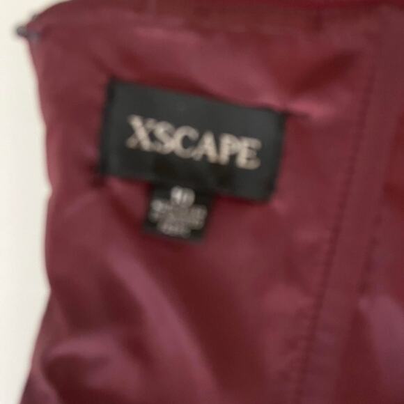 Burgundy off shoulder formal gown - Picture 8 of 8